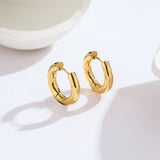 Minimalist Titanium Steel Hoop Earrings