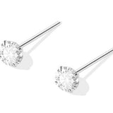Four - Prong Zircon Stud Earrings