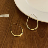 Shiny Teardrop Hoop Earrings