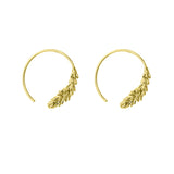 Wheat Ear Hoop Earrings