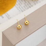 Gold Ball Stud Earrings