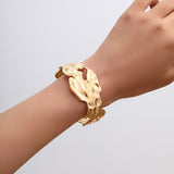 Irregular Lava - Inspired Open Cuff Bracelet