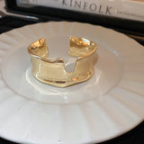 Oversized Irregular Open Metal Cuff Bracelet