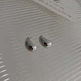 Needle C - Shape Bean Stud Earrings