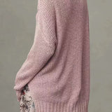 Slouchy V-Neck Knit Sweater