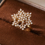 Multi - Style Spinning Snowflake Zircon Rings