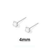Four - Prong Zircon Stud Earrings