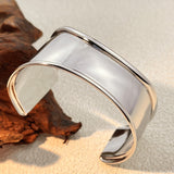 Irregular Shiny Titanium Steel Cuff Bracelet