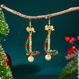 Christmas Beaded Bow Drop Earrings (Multi - Styles)