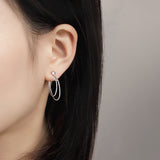 Twisted Double - Layer Hoop Earrings