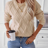 Textured Diamond Knit Sweater