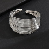 Multi - Layered Open Wide Cuff Bracelet