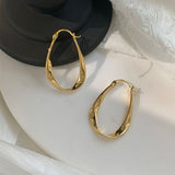Elliptical Geometric Hoop Earrings