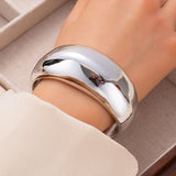 Euro - Style Wide Curved Open Cuff Bracelet