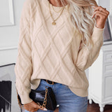 Textured Diamond Knit Sweater