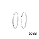 Oversized Rhombus - Patterned Hoop Earrings