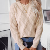 Textured Diamond Knit Sweater
