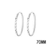 Oversized Rhombus - Patterned Hoop Earrings