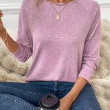 Long-Sleeve Crewneck Knit Base Top
