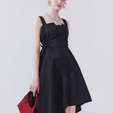 High Waisted A-Line Sleeveless Dress