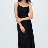 V-Neck Silky Dress