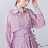 Solid Color Skirt Set