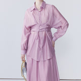 Solid Color Skirt Set