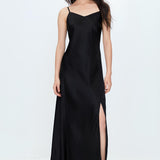 V-Neck Silky Dress