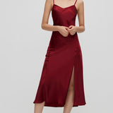 V-Neck Silky Dress