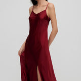 V-Neck Silky Dress