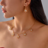 Product Gold Multi-Snowflake Rhinestone Christmas Jewelry Set