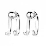 Silver - Plated Hook Back Earrings