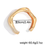 Retro Irregular Lava - Like Metal Cuff Bangle