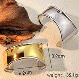 Irregular Shiny Titanium Steel Cuff Bracelet