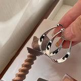 Elliptical Geometric Hoop Earrings