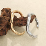 Ins - Style Irregular Folded Open Cuff Bangle