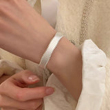 925 Silver Brushed Matte Wide Cuff Bracelet