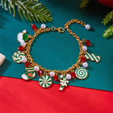 Christmas Candy & Santa Charm Bracelet