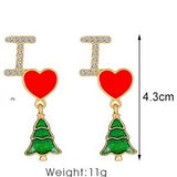 Product I Love Christmas Tree Earrings
