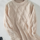 Textured Diamond Knit Sweater