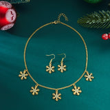 Product Gold Multi-Snowflake Rhinestone Christmas Jewelry Set