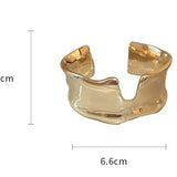 Oversized Irregular Open Metal Cuff Bracelet