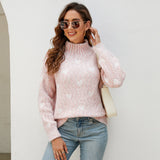 Mock Neck Bouclé Sweater