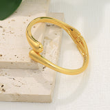 Water Drop Streamline Statement Open Bangle