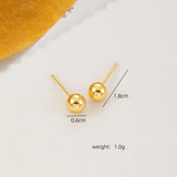 Gold Ball Stud Earrings