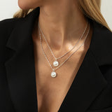 Ins-Style Minimalist Double-Layer Pearl Clavicle Necklace