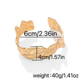 Minimalist Irregular Lava - Style Open Cuff Bracelet