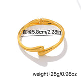 Water Drop Streamline Statement Open Bangle