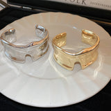 Oversized Irregular Open Metal Cuff Bracelet