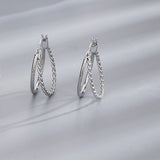 Twisted Double - Layer Hoop Earrings